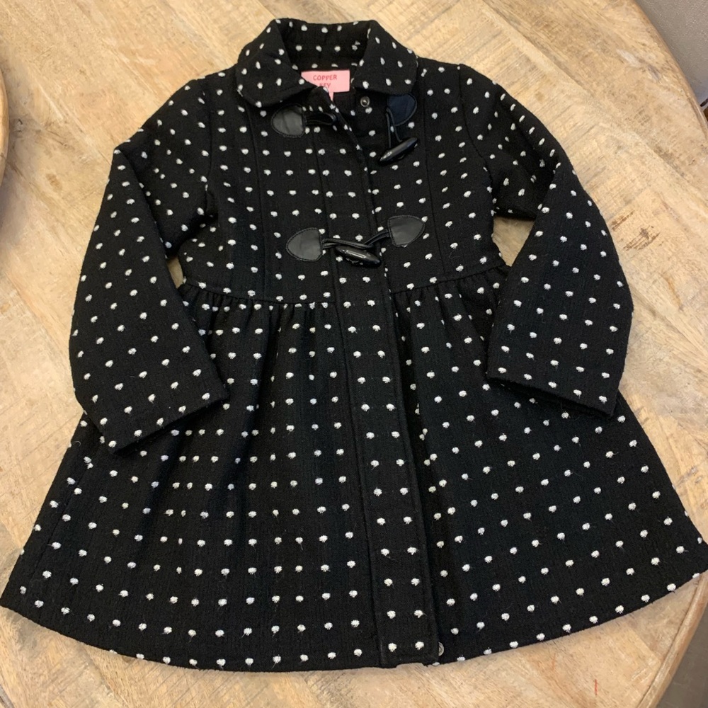 Black and white dress coat